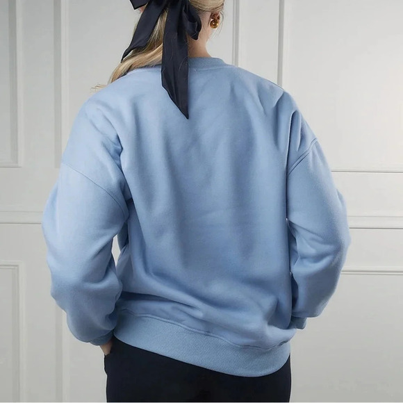 Gilli Not That Athletic Club Embroidered Sweatshirt - Size‎ M - Blue - NWT - Picture 3 of 11